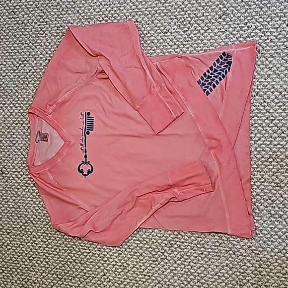 Coral Pink Women's Jeep Sweatshirt - Picture 1 of 3